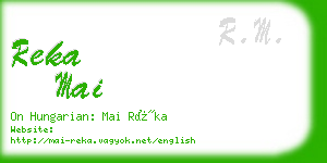 reka mai business card
